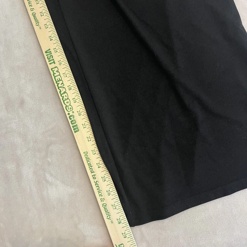Cider Jumpsuit Womens XL Black Wide Leg Ribbed Stretch Minimalist Travel Comfort